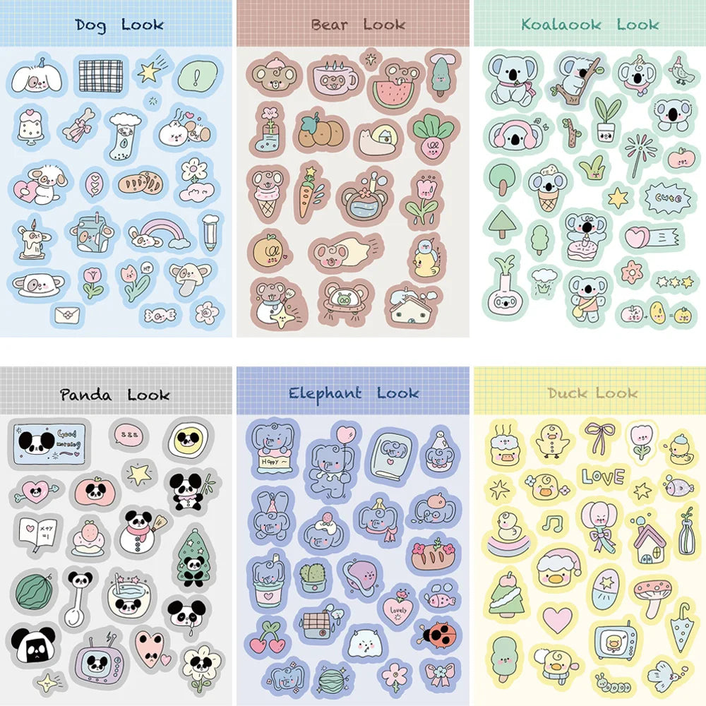 8/16/32pcs Cat Elephant Frog Children DIY Puzzle Sticker Animals Funny Assemble Stickers Kids Educational Toys Boys Girls Gifts﻿ (Online Order Only)