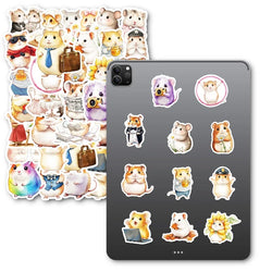10/30/50PCS Kawaii Hamster Sticky PVC Sticker Aesthetic DIY Children's Decoration Scrapbooking Hand Accounting Supplies for Kids (Online Order Only)