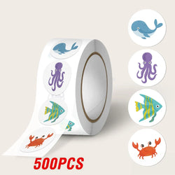 100-500pcs Cartoon Animal Reward Sticker Label Thank You Cute Game Sticker DIY Gift Sealing Label Decoration Supple (ONLINE ORDER ONLY)