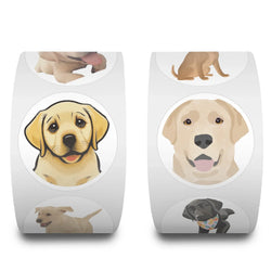 100-500pcs 1inch Animal Dog Stickers Roll for Envelope Praise Reward Student Label Stationery Seal Lable Child Toy Gift (ONLINE ORDER ONLY)