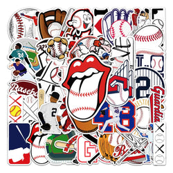 10/50PCS Creative Cartoon Sports Baseball Stickers Notebook Luggage Hand Account Decoration Graffiti Waterproof Stickers (ONLINE ORDER ONLY)