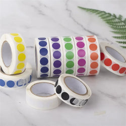 500/1000pcs/ roll Color Dot Stickers Removable 1.3cm Chroma Label for Inventory Organize,File Classification Stationery Sticker (Online Order Only)