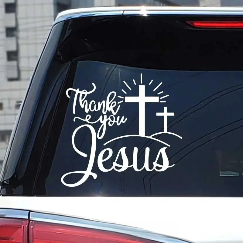 Jesus Car Stickers Christian God Car Body Bumper Vinyl Decal Car Accessories,,For Cars, Trucks, Walls, Laptops, Windows, (ONLINE ORDER ONLY)