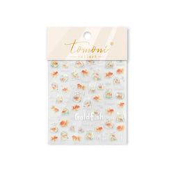 Bagful Brocaded Carp Goldfish Jellyfish Water Bubbles Seahorse Ocean Starfish Whale Adhesive Nail Art Stickers Manicure Decals (ONLINE ORDER ONLY)