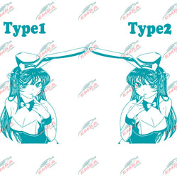 Anime Sticker Rabbit Girl For Car Stickers Decoration Window Door Rear Windshield External Accessories Die Cutting Vinyl Decals (ONLINE ORDER ONLY)