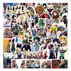 50pcs My Hero Anime Stickers for Laptop, Phone, Car, Water Bottle, Notebook, Kids Toys (Online Order Only)