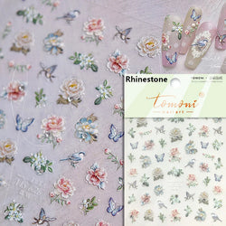 Swallow Bird Insect Animal Phoenix Peacock Dove 3D Self Adhesive Nail Art Stickers Chinese Ancient Poetry Manicure 5D DIY Decals (ONLINE ORDER ONLY)