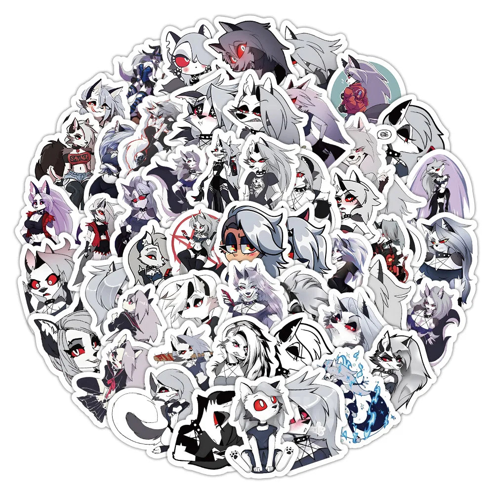 10/30/50/100PCS Helluva Boss Stickers Loona Cartoon Sticker Anime DIY Scrapbook Luggage Laptop Car Bike Skateboard Decals Toy (ONLINE ORDER ONLY)