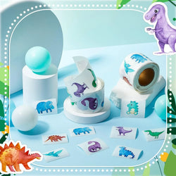 100-500pcs Dinosaur Animal Anomaly Shaped Sticker Decoration Gift Box Sticker Label Reward Stationery Sticker (ONLINE ORDER ONLY)