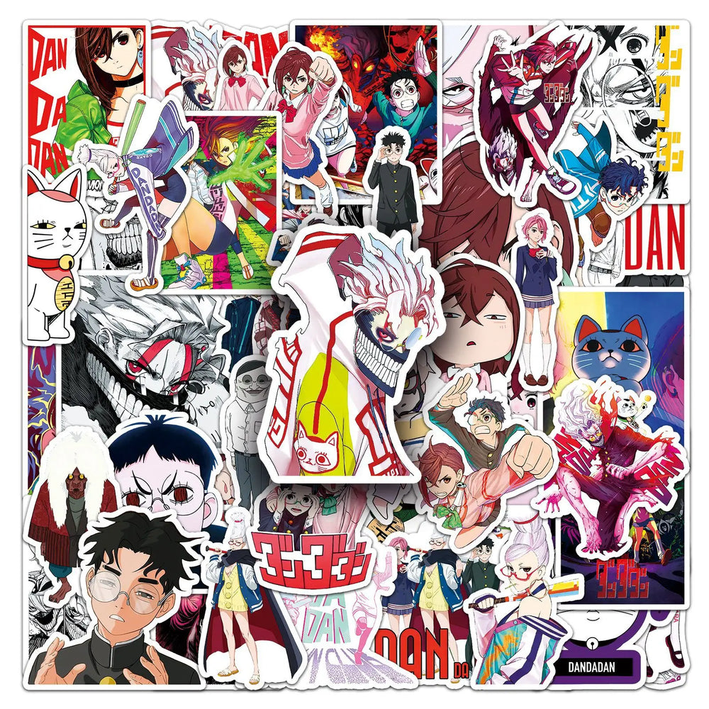 10/30/50PCS Dandadan Cartoon Stickers Funny Monster Science Animation Graffiti Luggage Laptop Guitar Bike Skateboard Decals Toy (Online Order Only)