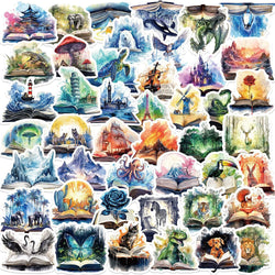 Cartoon Animal Stickers for Laptop, Water Bottle, Phone, Kids Toys (10/30/50pcs) (Online Order Only)