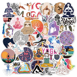 Yoga Fitness Stickers 10/30/50PCS for Phone, Laptop, Luggage, Skateboard, Kids (ONLINE ORDER ONLY)