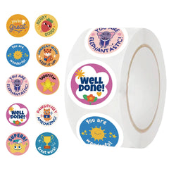 500pcs Cute Reward Stickers Roll Encourage Sticker for Kids Motivational Star Decals for School Teacher Student Stationery (ONLINE ORDER ONLY)