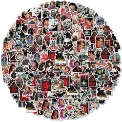 50pcs/bag Dark Figure, Killer Pattern Stickers Suitable for Scary Parties, Notebooks, Water Bottles, Phone Cases, Kids Stickers (ONLINE ORDER ONLY)