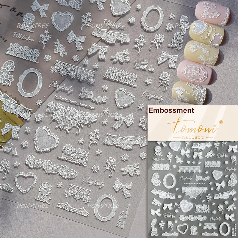 Bowknot Ribbon Butterfly Jelly Shiny Sparkling Delicate Charming Bow Tie 5D Nail Art Decorations Stickers DIY Manicure Decals (ONLINE ORDER ONLY)