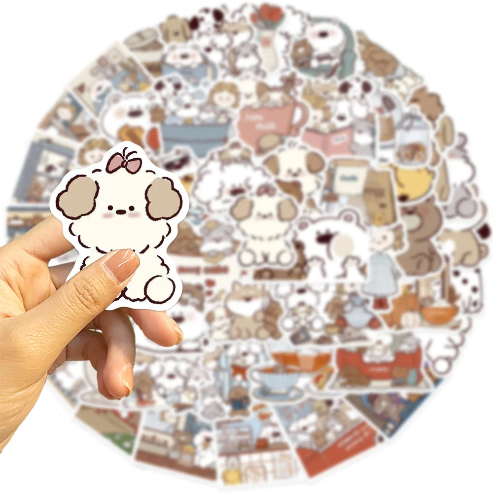 50pcs Cute Cartoon Miiiiichan Stickers Animals Anime For Laptop Water Bottle Luggage Notebook Waterproof Graffiti Vinyl Decals (Online Order Only)