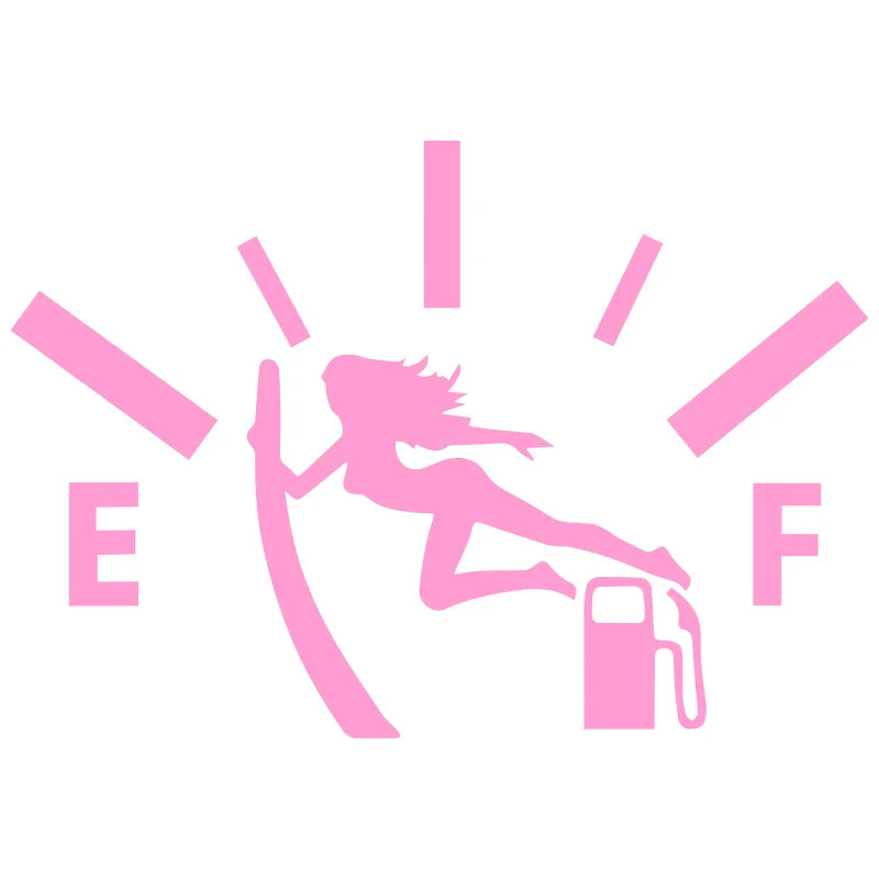 Swordswoman Empty Full Gas Gauge Sticker for Car Fuel Tank Cap Door Decoration Automotive Supplies Outdoor Stickers Vinyl Decals (ONLINE ORDER ONLY)