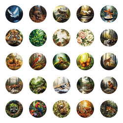 10/30/50PCS Kawaii Forest Animal Sticky PVC Sticker Aesthetic Children's Stationery DIY Decoration Scrapbooking School Supplies (Online Order Only)