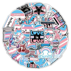 Transgender Pride Stickers Decals Rainbow LGBTQ+ Graffiti DIY Phone Laptop (ONLINE ORDER ONLY)