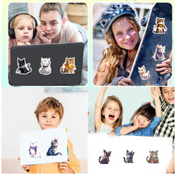 50pcs Cute Cats Stickers Funny Famous Cat Meme Catoon Decal DIY Graffiti Sticker Toys For Notebook Phone Phone Fridge Bike Car (ONLINE ORDER ONLY)