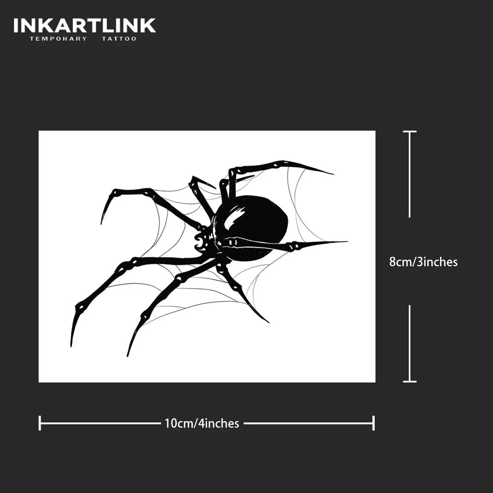 Spider  Temporary Tattoo,Lasts To 15 Days New Technology Magic Waterproof Semi Permanent Sticker. (Online Order Only)
