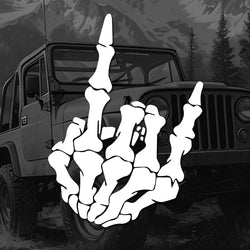 Skull finger Stickers，Elevate Your Car's Look with this Creative Fun Cool Car Sticker! (ONLINE ORDER ONLY)