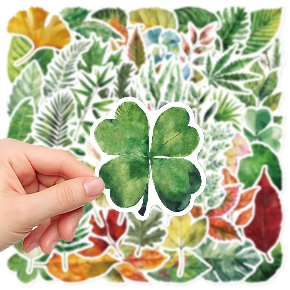 Leaves Graffiti Sticker Set Waterproof for Bike, Skateboard, Luggage, Guitar, Laptop (Online Order Only)