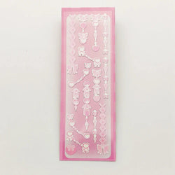 Korean Ins Girls Bow Lace Series Sticker Hand Account Idol Card DIY Album Decoration Scrapbooking Stickers Kawaii Stationery (ONLINE ORDER ONLY)