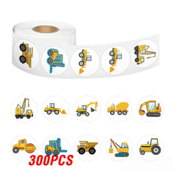 100-500pcs Engineering vehicle Stickers Cute Handmade Stickers Party Gifts Decorative Labels Scrapbook Stationery Stickers (Online Order Only)