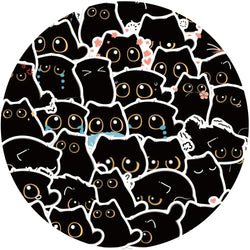 40PCS Cute Little Black Briquette Cat Stickers Waterproof Cartoon Decoration Laptop Cup Phone Suitcase Kids Gift Toy Decal (ONLINE ORDER ONLY)