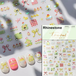 Lovely Dog Puppy Dream Heart Flower Star Pizza Food Sugar Skewers Strawberry Desserts Adhesive Nail Art Stickers Manicure Decals (Online Order Only)