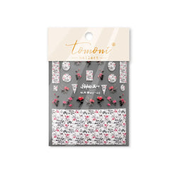Red Azalea Rose Peony Crane Warbler Bird Fish Lily Chicken Rabbit Lobster Flower Retro Chinese Nail Art Sticker Decoration Decal (Online Order Only)