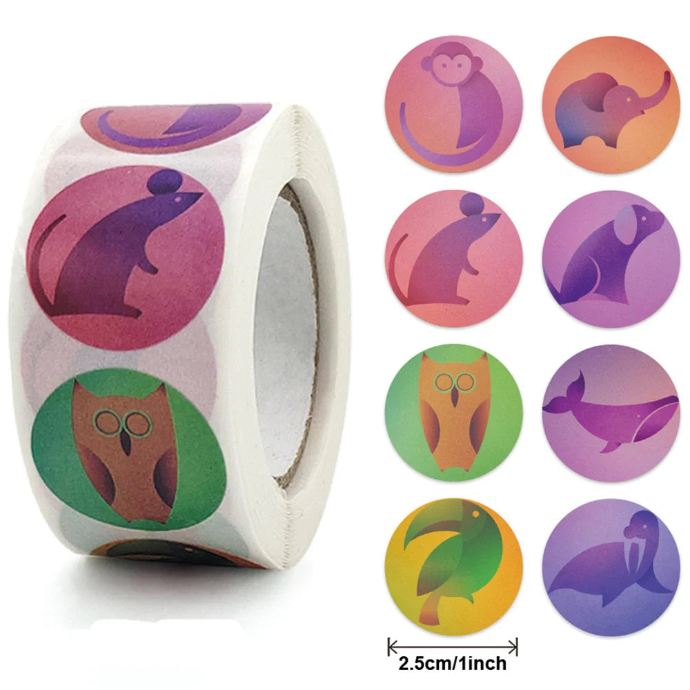 100-500pcs Reward Stickers Cute Cartoon Animal Cake Bread Labels for Children Bakery Gift Toy Scrapbooks Game Teacher Encourage (ONLINE ORDER ONLY)