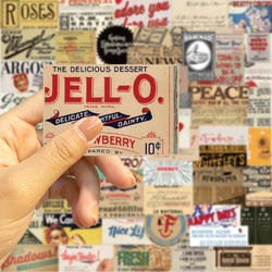 10/29/58pcs Retro English slogan Stickers Decals Cartoon Graffiti DIY  Notebook Luggage Wall Decoration PVC Sticker (Online Order Only)