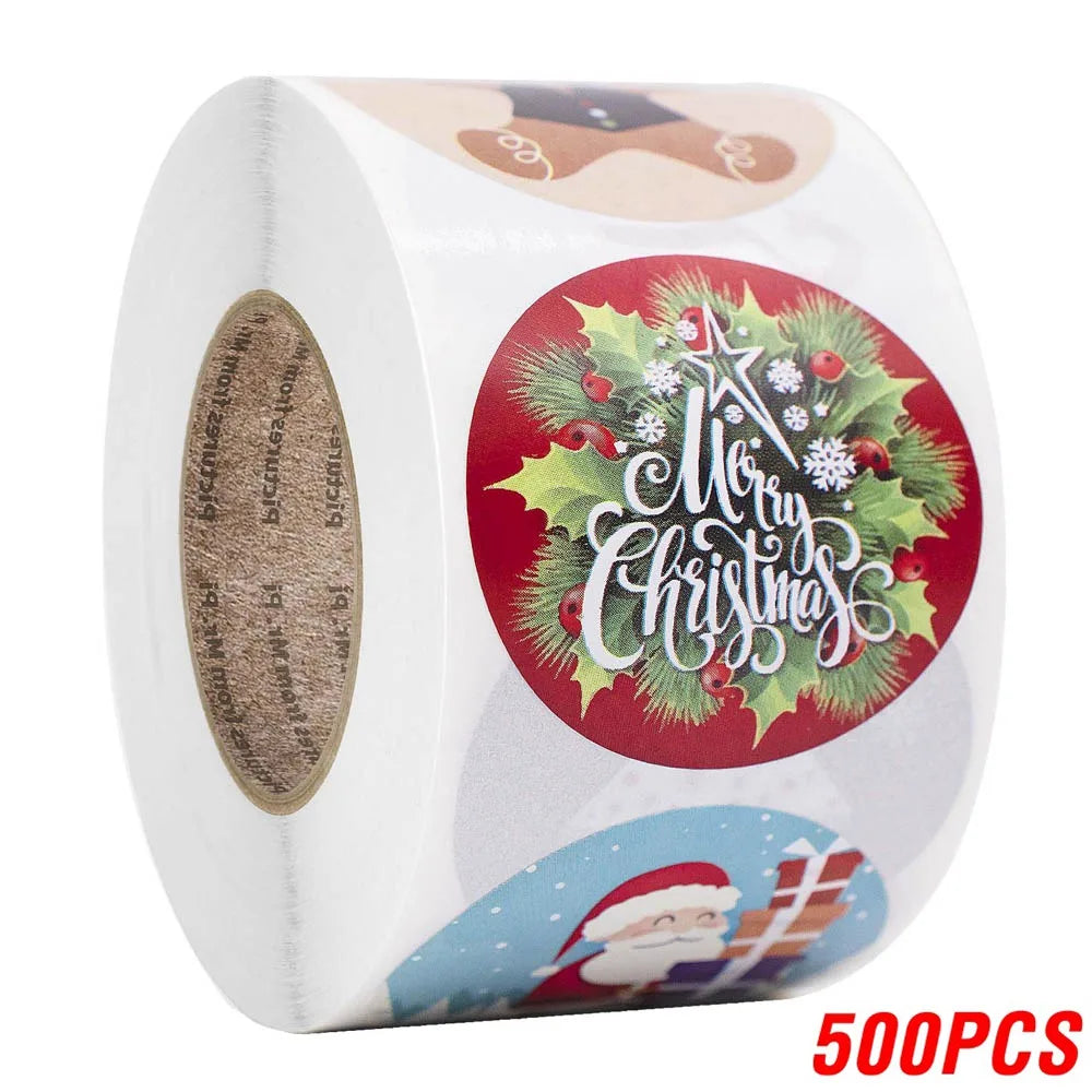 100-500pcs Thank You Sticker Design Diary Christmas Sticker Gift Sealing Sticker Holiday Birthday Party Gift Decoration Label (Online Order Only)