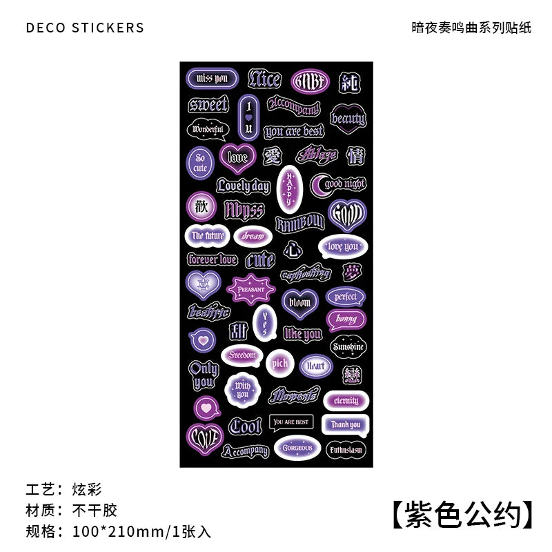 Korea Ins Sweet Love Chain Dialog Decorative Stickers Hand Account Idol Card DIY Material Sticker Personalized Kawaii Stationery (ONLINE ORDER ONLY)