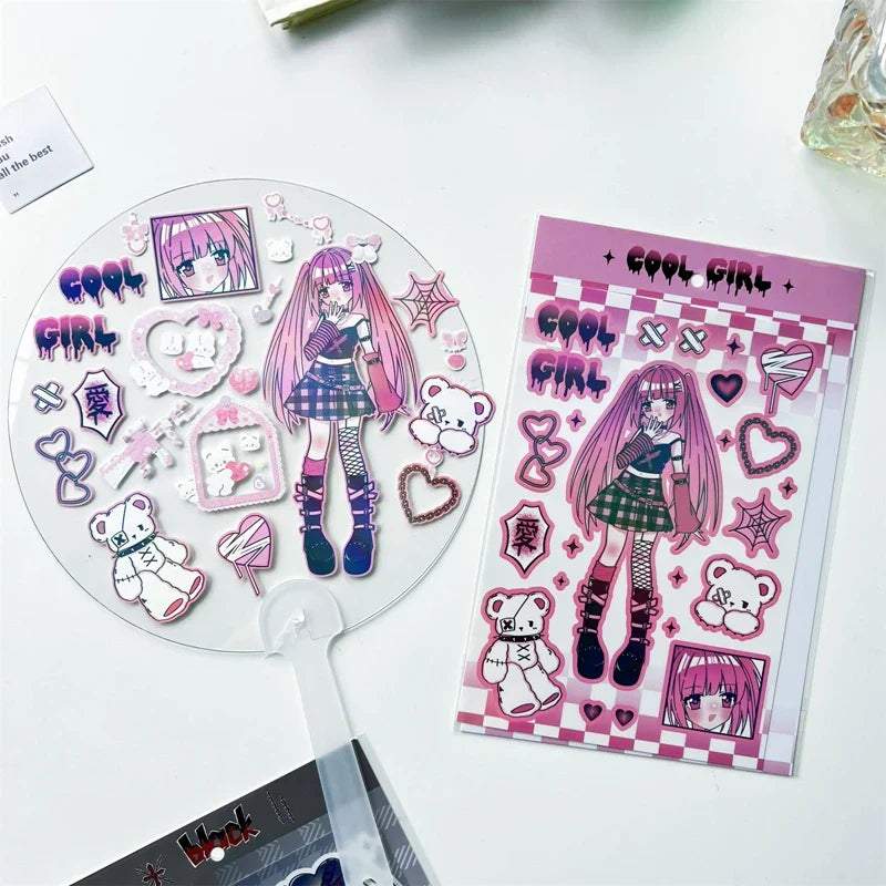Ins Cute Angel Princess Baseball Girl Sticker Scrapbooking DIY Album Decoration Sticker Aesthetic Personalized Kawaii Stationery (ONLINE ORDER ONLY)