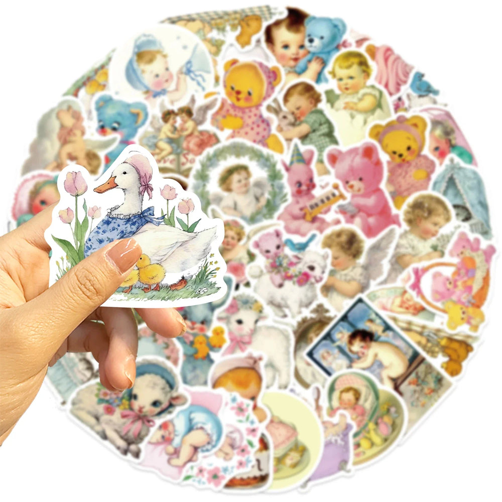 50Pcs Angel Waterproof Decorative Stickers for Phone Case Laptop Helmet Skateboard DIY Creative Graffiti Sticker Decoration (ONLINE ORDER ONLY)