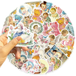 50Pcs Angel Waterproof Decorative Stickers for Phone Case Laptop Helmet Skateboard DIY Creative Graffiti Sticker Decoration (ONLINE ORDER ONLY)
