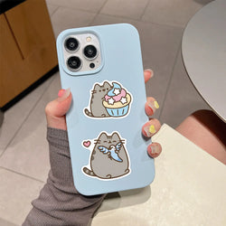 10/30/55/110PCS Cute Pusheen Stickers Cartoon Cat Decals Kawaii Animation Sticker Laptop Phone Guitar Bike Skateboard Kids Toys (Online Order Only)