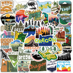 50Pcs Oregon America State Sticker For Laptop Luggage Phone Suitcase Skateboard Styling DIY Decal Pegatina Aufkleber Toy Decal (Online Order Only)