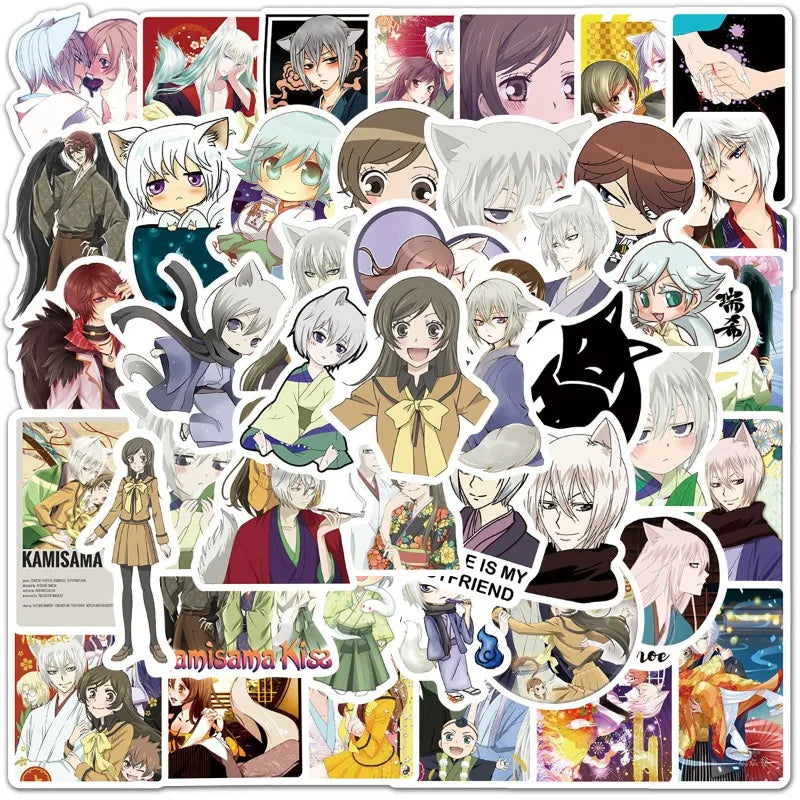 50pcs Kamisama Love Anime Stickers for Laptop, Phone, Car, Scooter, Suitcase, Cup, Stationery, Refrigerator Decoration (Online Order Only)