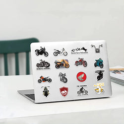 50Pcs Fashion Vintage Motorcycle Stickers Retro Aesthetic Bike Phone Car Skateboard Laptop Sticker Decal Classic Kids Toy (ONLINE ORDER ONLY)