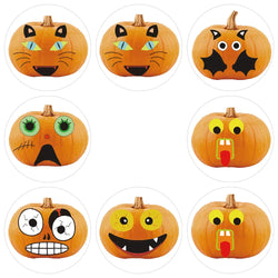100-500pcs 6 Designs Cartoon Halloween Thank You Stickers Seal Labels For Package Decoration Party Cute Stationery Sticker (ONLINE ORDER ONLY)