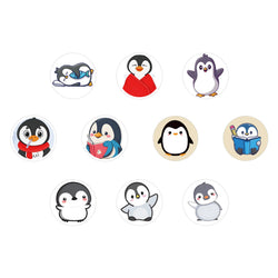 100-500pcs Cartoon Penguin Stickers For Kid Funny Decal Toy Gift DIY Decoration Label Cute Animal Label Stationery Sticker (Online Order Only)
