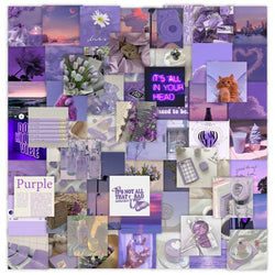 Purple Aesthetic Stickers: Sky, Flower, Cute Decals for Suitcase, Skateboard, Laptop, Luggage, Bike, DIY (ONLINE ORDER ONLY)