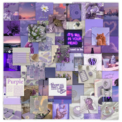 Purple Aesthetic Stickers: Sky, Flower, Cute Decals for Suitcase, Skateboard, Laptop, Luggage, Bike, DIY (ONLINE ORDER ONLY)