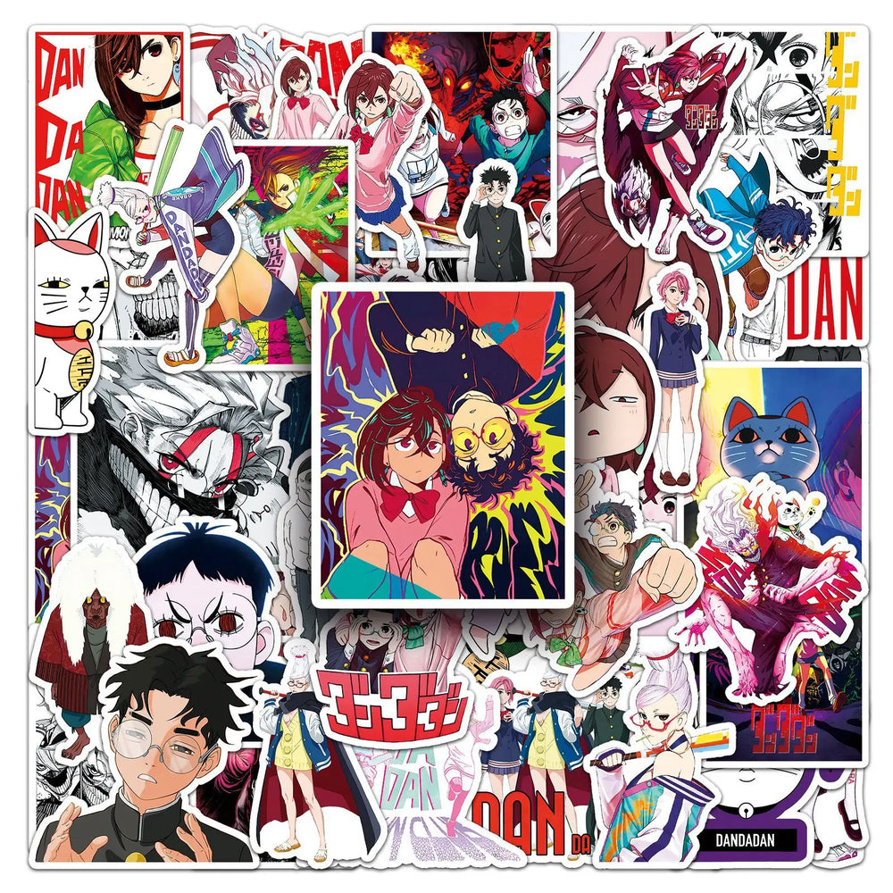 Cartoon DAN DA DAN Anime Stickers PVC Waterproof Skateboard Notebook Toy (Online Order Only)