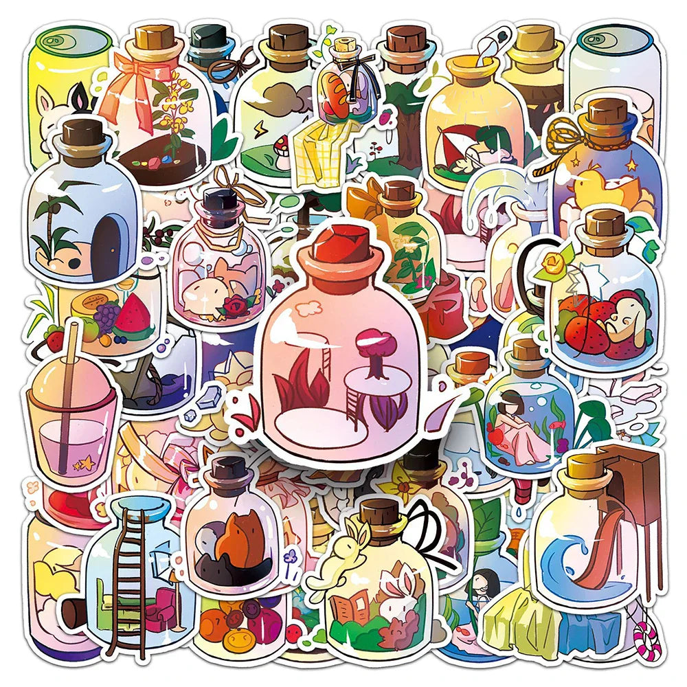 Cartoon Cute Aesthetic Stickers for Laptop, Luggage, Phone, Guitar - 10/30/50PCS (Online Order Only)