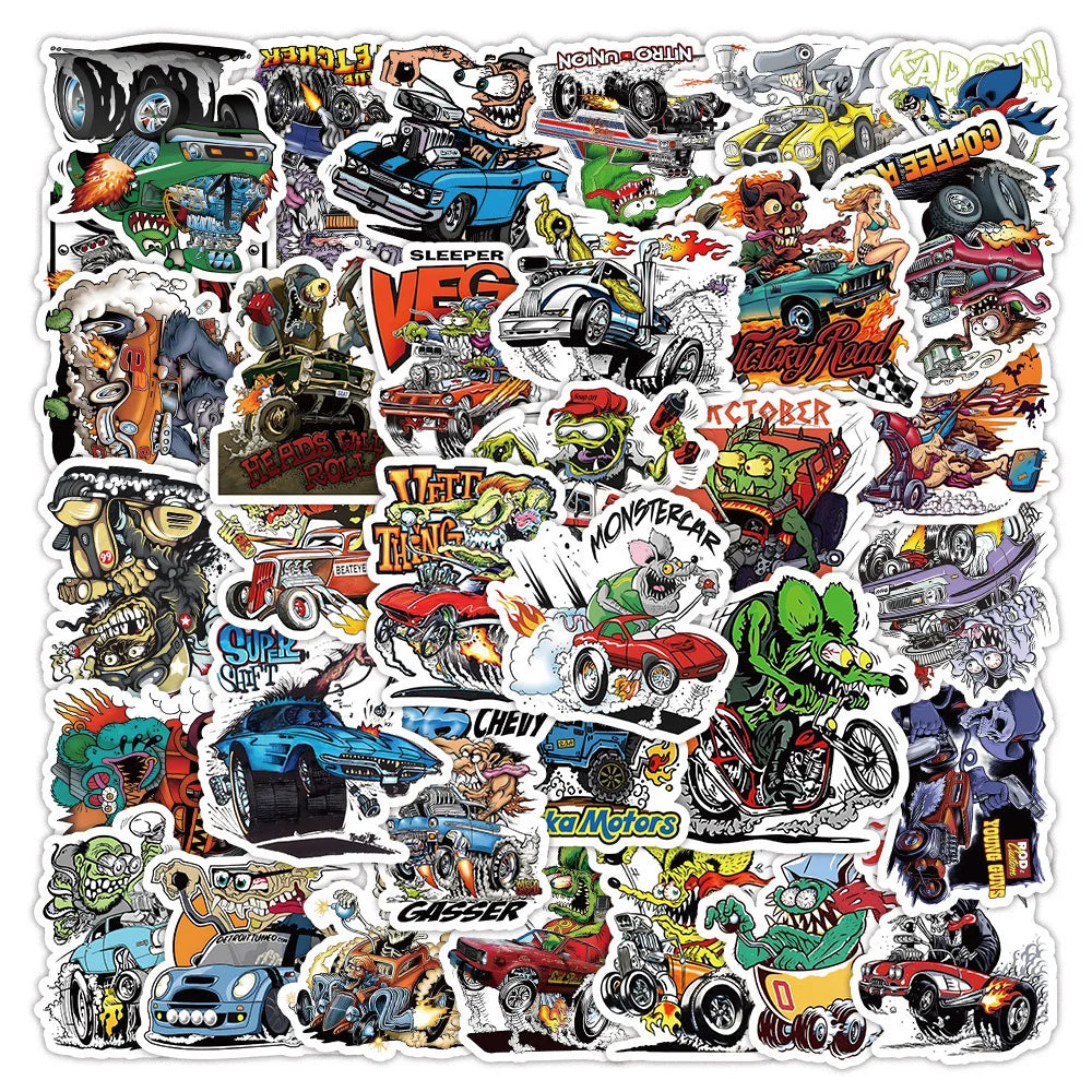 Cartoon Horror Demon Stickers for Phone Laptop Luggage Skateboard (ONLINE ORDER ONLY)